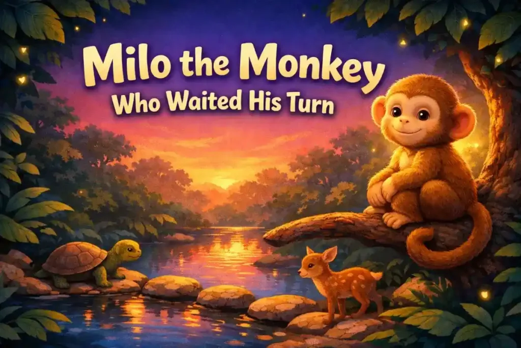 Animal Stories for Kids: Milo the Monkey Who Waited His Turn