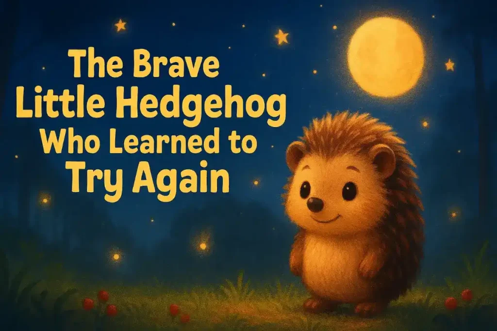 Animal Stories for Kids: The Brave Little Hedgehog Who Learned to Try Again