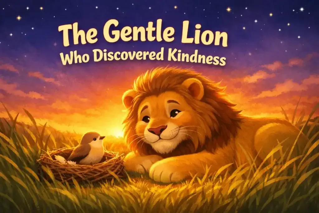 Animal Stories for Kids: The Gentle Lion Who Discovered Kindness