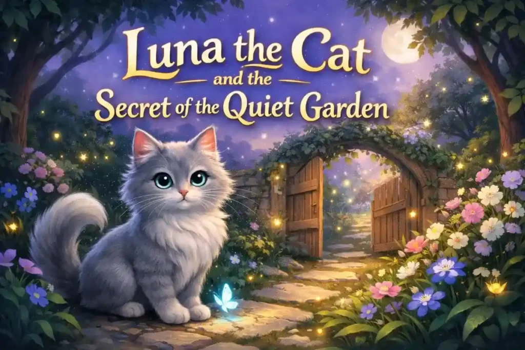 Animal stories for kids: Luna the cat and the secret of the quiet garden