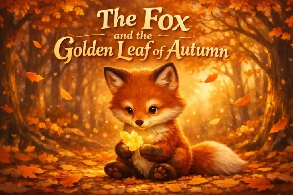 Animal stories for kids: The fox and the golden leaf of autumn