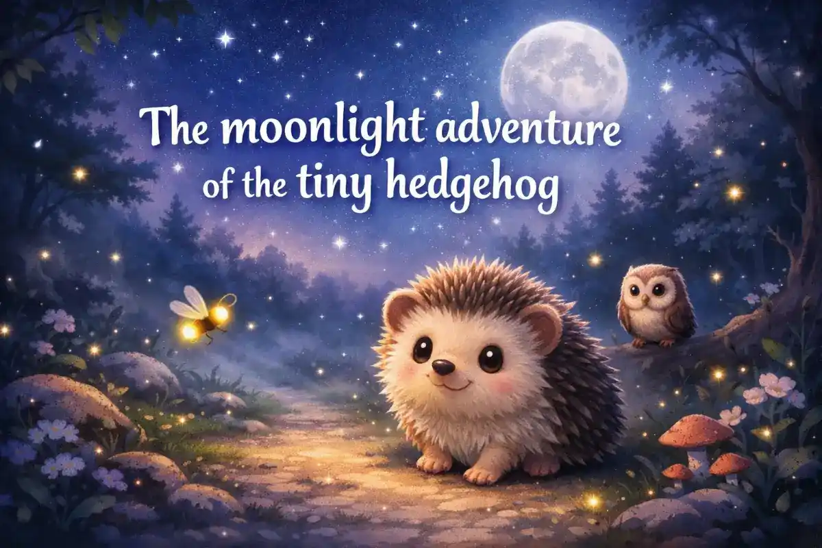 Animal stories for kids: The moonlight adventure of the tiny hedgehog