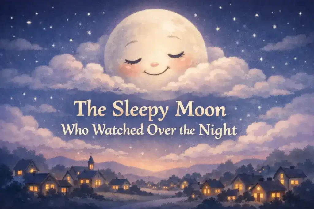 Bedtime Stories for Kids: The Sleepy Moon Who Watched Over the Night