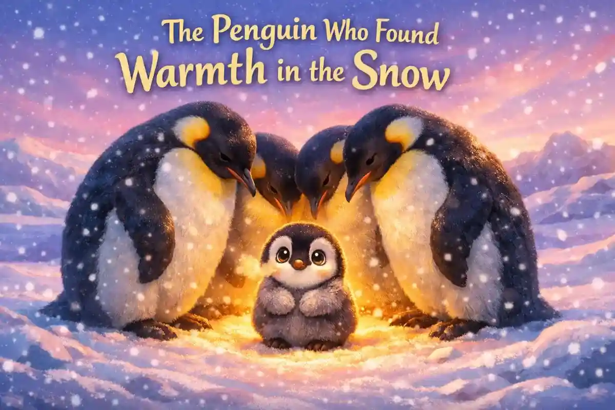 Bedtime animal stories: The Penguin who found warmth in the snow