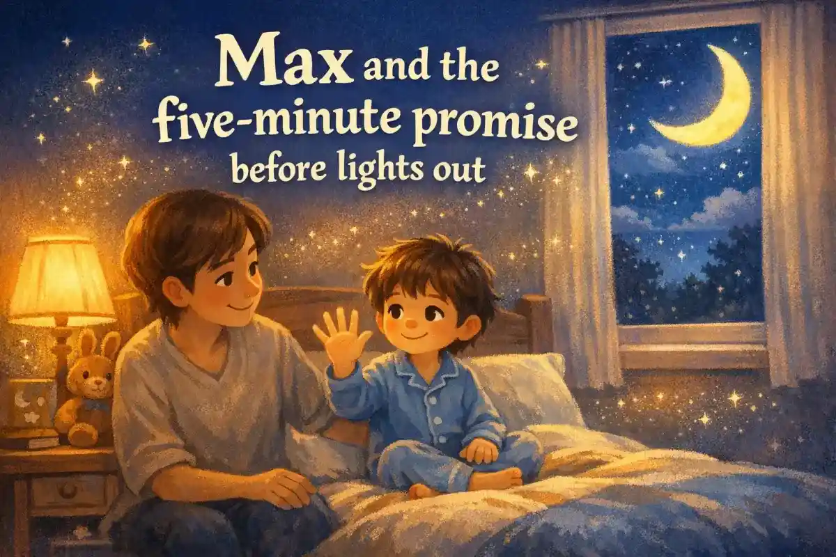Bedtime stories for kids: Max and the five-minute promise before lights out