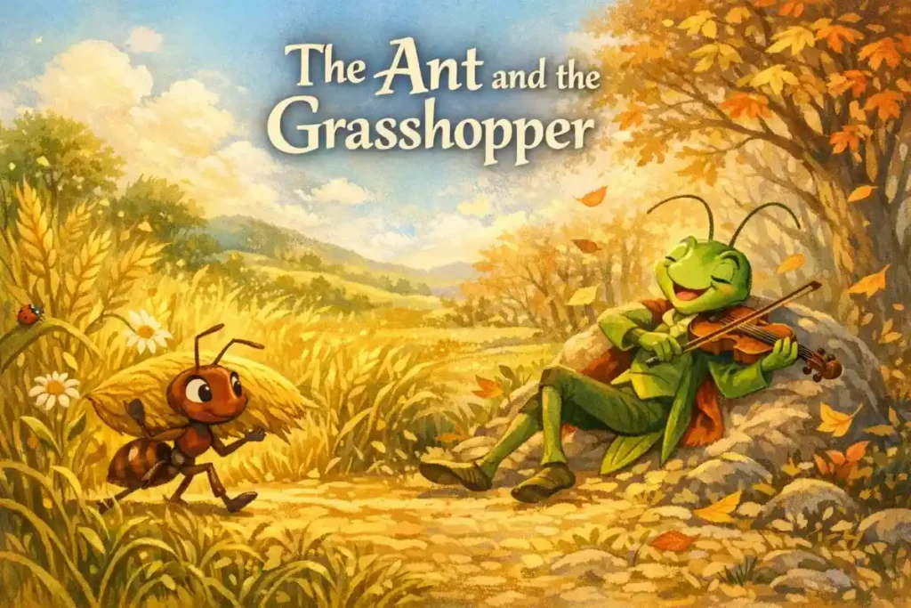 Classic stories for kids: The Ant and the Grasshopper Story