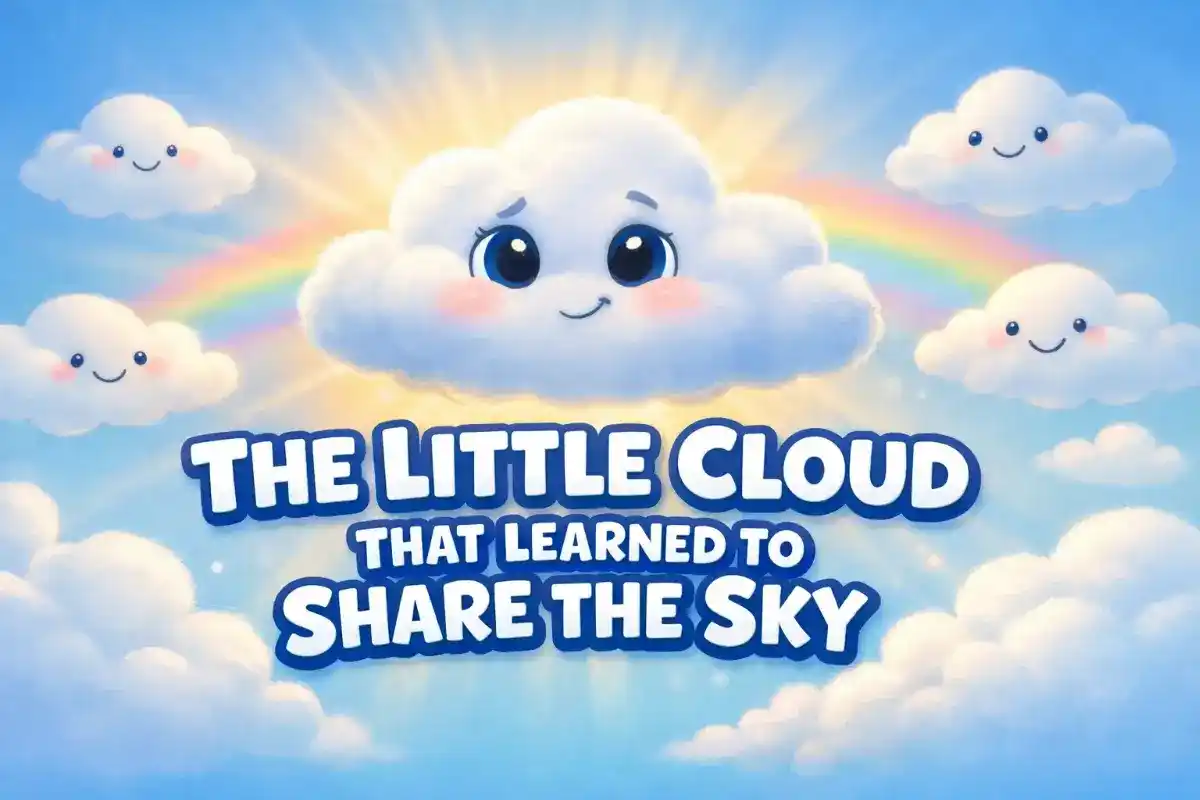 Educational stories for kids: The little cloud that learned to share the sky