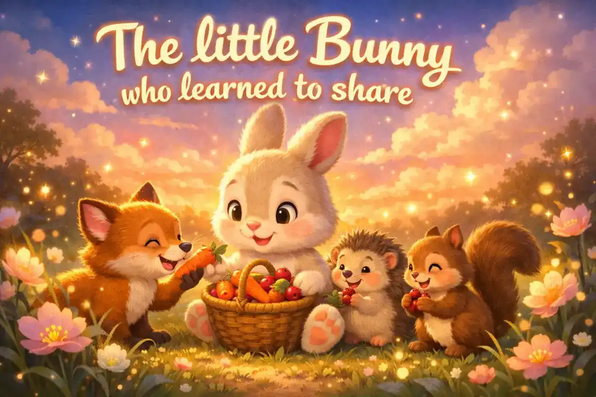 Educational stories for toddlers: The little Bunny who learned to share