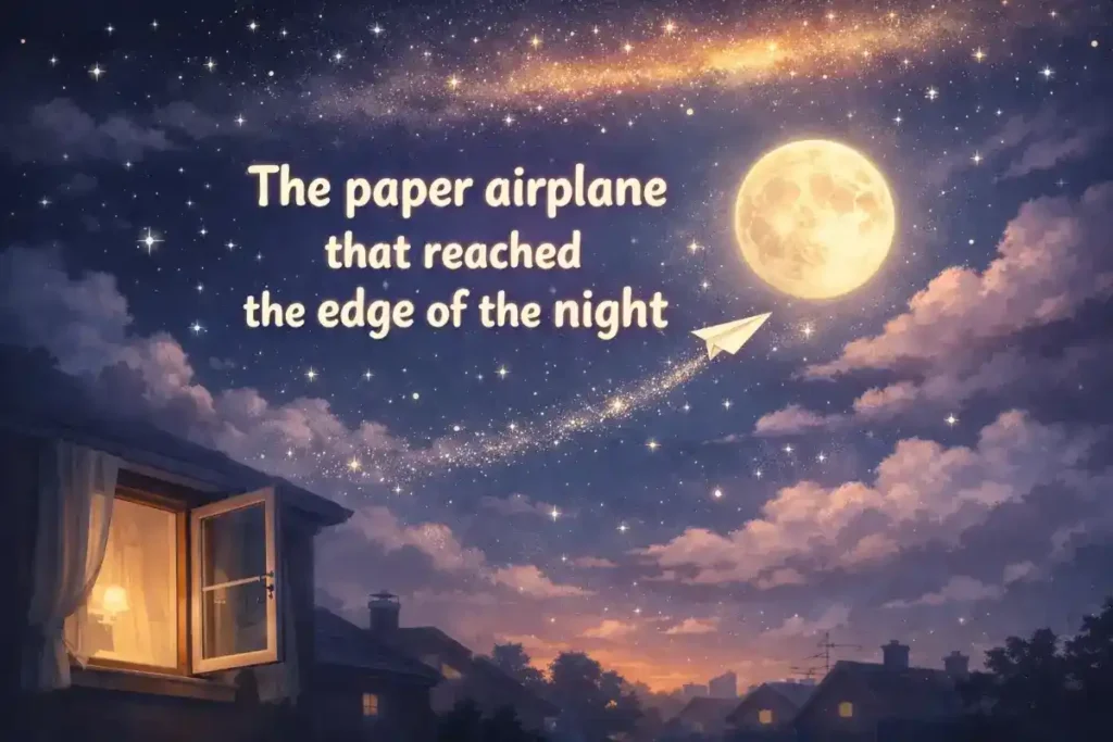 Free bedtime stories for kids: The paper airplane that reached the edge of the night