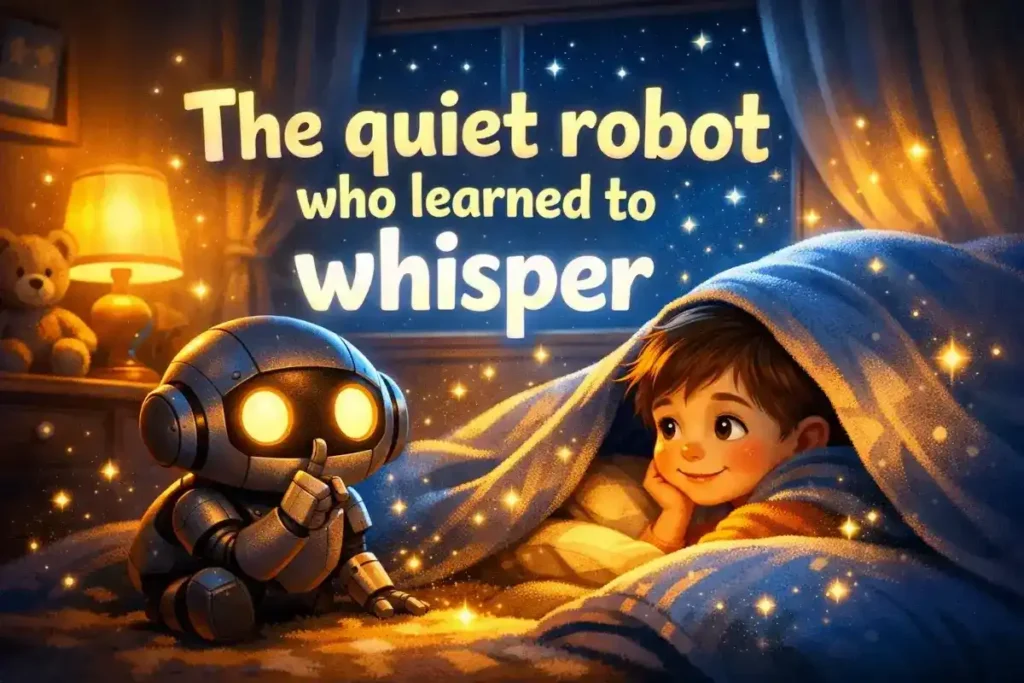 Free bedtime stories for kids: The quiet robot who learned to whisper