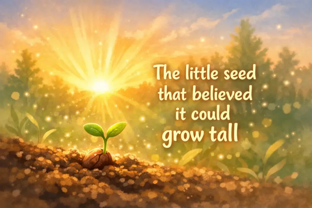 Inspirational short stories for kids: The little seed that believed it could grow tall