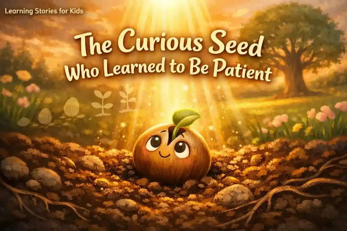 Learning stories for kids: The curious seed who learned to be patient