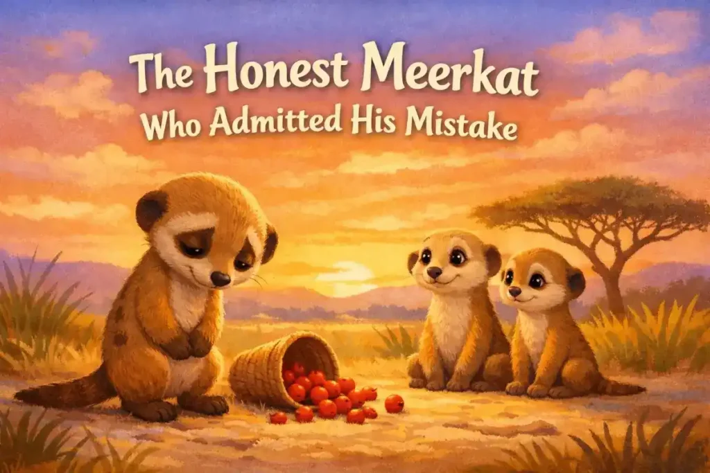 Moral animal stories for kids: The honest Meerkat who admitted his mistake
