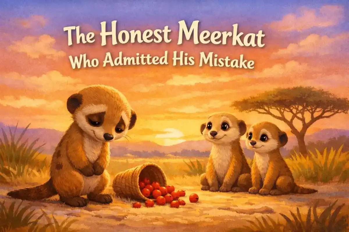 Moral animal stories for kids: The honest Meerkat who admitted his mistake