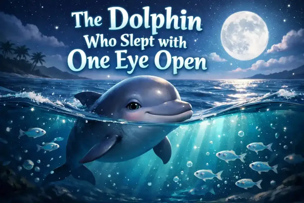 Short animal stories for kids: The Dolphin who slept with one eye open