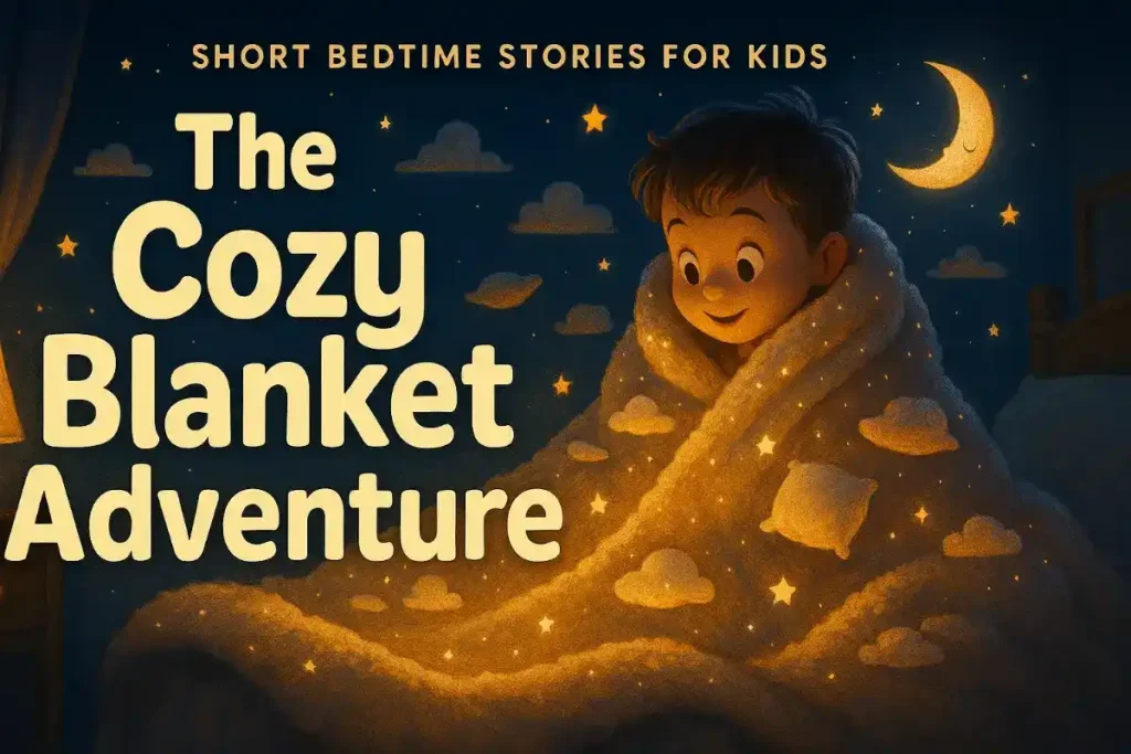 Short bedtime stories for kids: The cozy blanket adventure