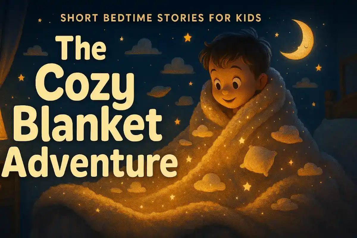 Short bedtime stories for kids: The cozy blanket adventure