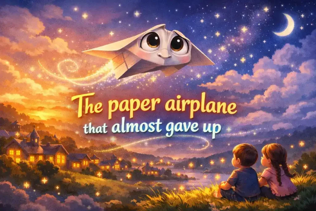 Short story for kids: The paper airplane that almost gave up