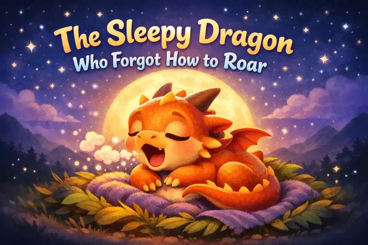 Short story for kids: The sleepy dragon who forgot how to roar