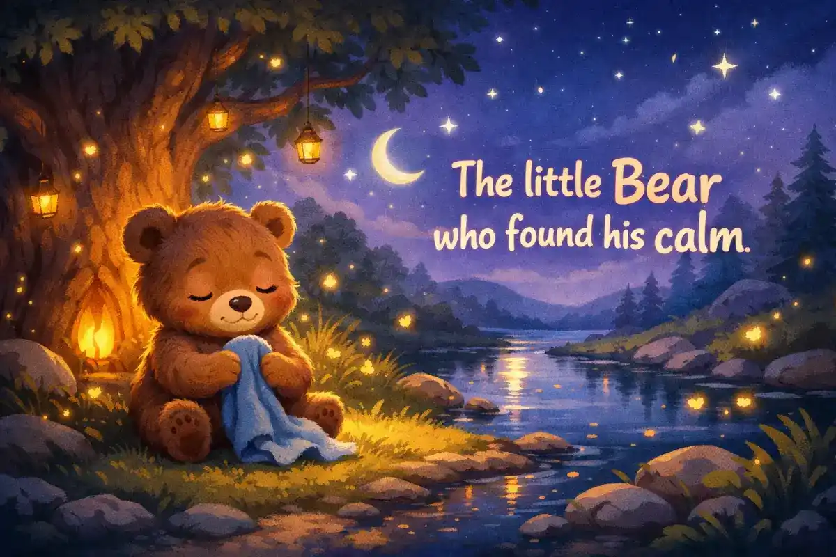Short bedtime stories for kids: The little Bear who found his calm