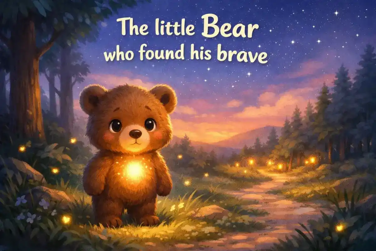 Short stories for kids: The little bear who found his brave